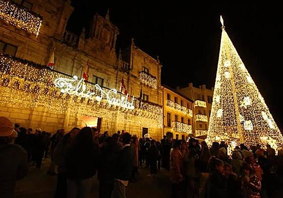 Iluminación navideña en Ponferrada.