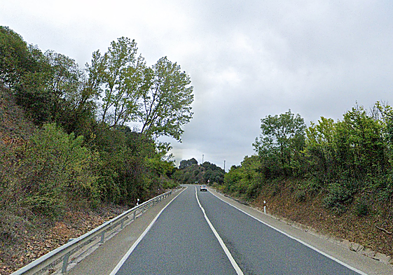 Imagen del tramo de carretera en el que tuvo lugar el accidente.