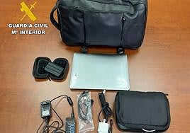 Objetos robados del interior de los vehículos.