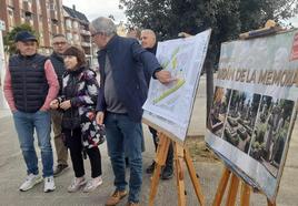 Los concejales del PSOE de Ponferrada presentaron a pie de calle el proyecto de Jardín de la Memoria para el antiguo cementerio del Carmen.