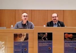 El alcalde de Ponferrada, Marco Morala, y el organizador del festival, Manuel Alejandre, en la presentación.