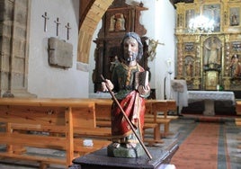 San Favorín en la iglesia de Pieros.