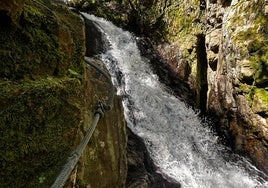 Cascada en la ruta