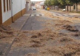 Rastro de paja en un pueblo de León.