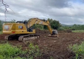 Imagen del inicio de las obras de modernización del regadío en el Canal Bajo del Bierzo.