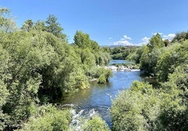 Río Sil a su paso por Ponferrada.