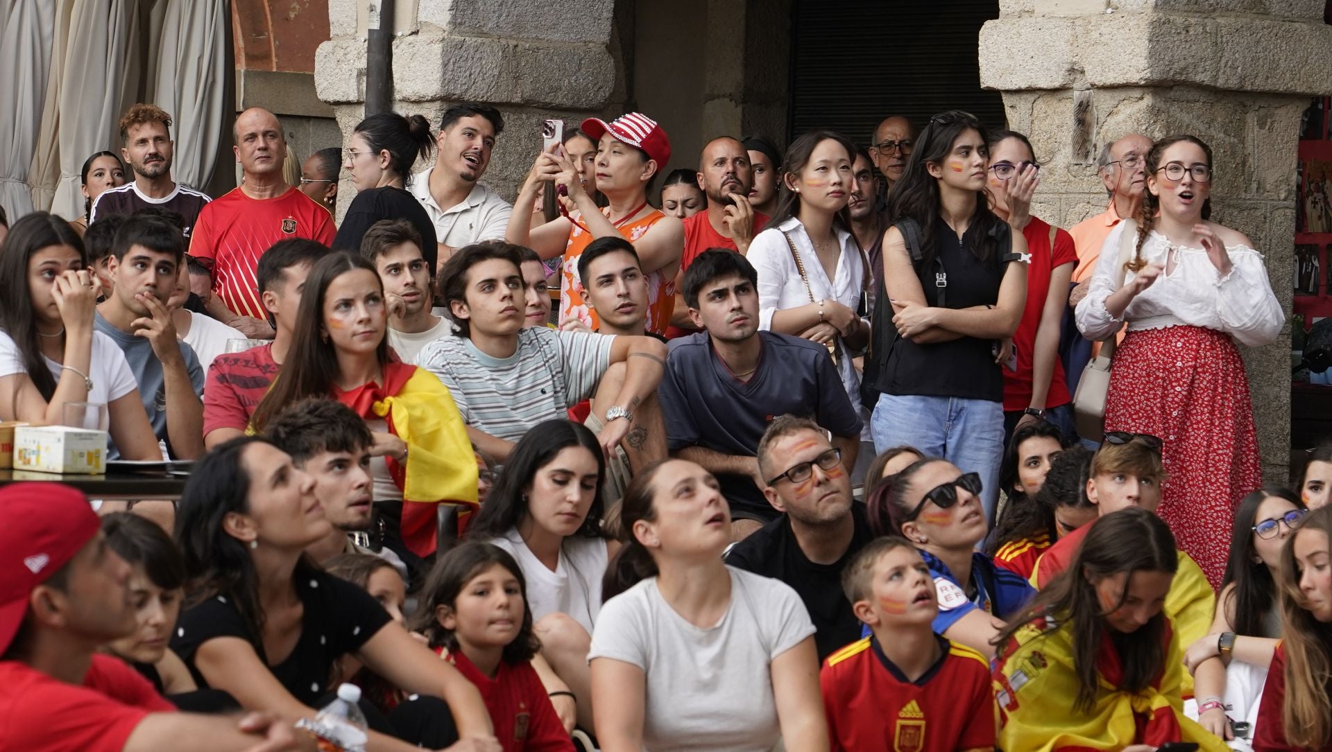 Ponferrada celebra la victoria de España en la Eurocopa.