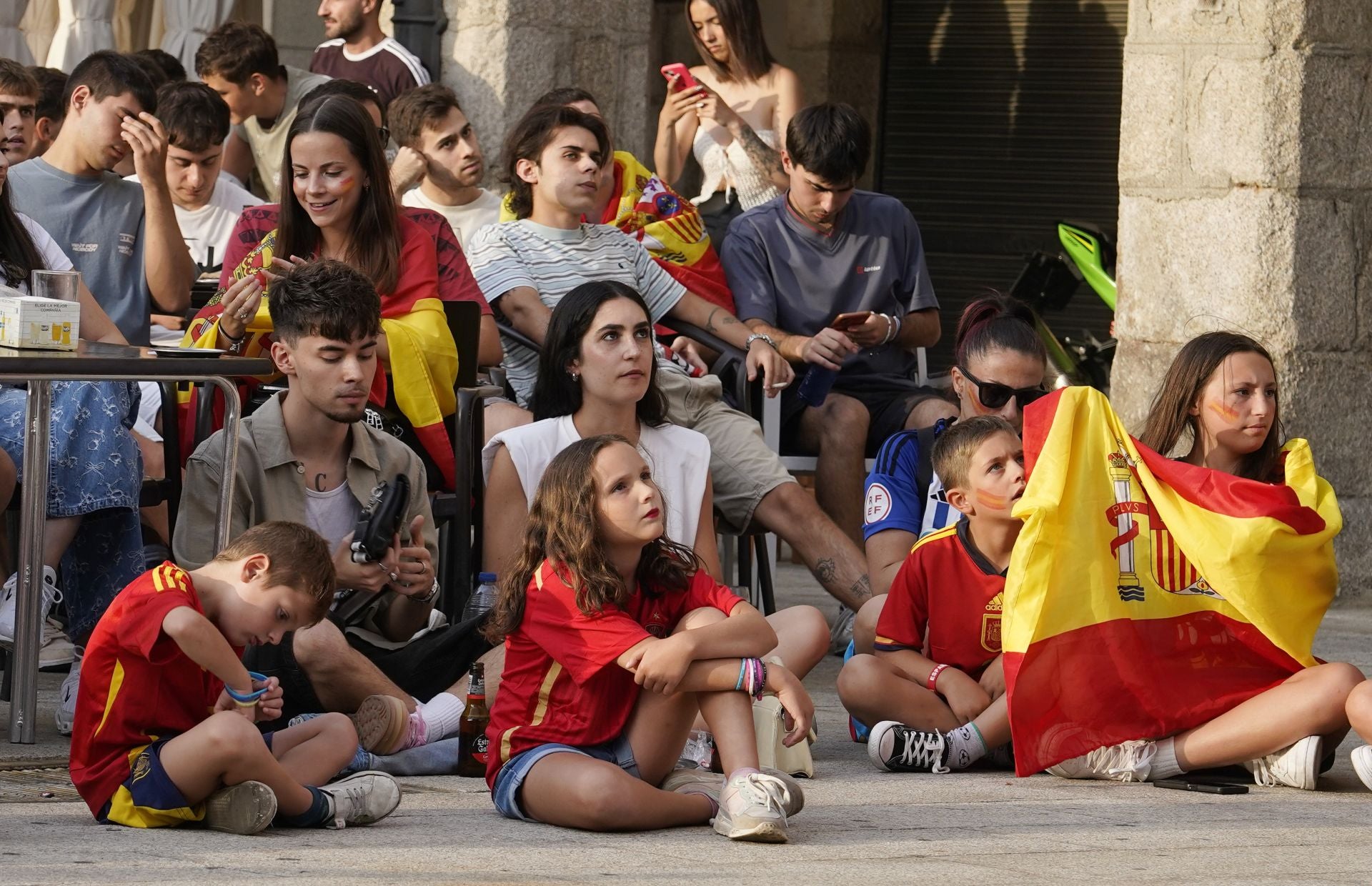 Ponferrada celebra la victoria de España en la Eurocopa.