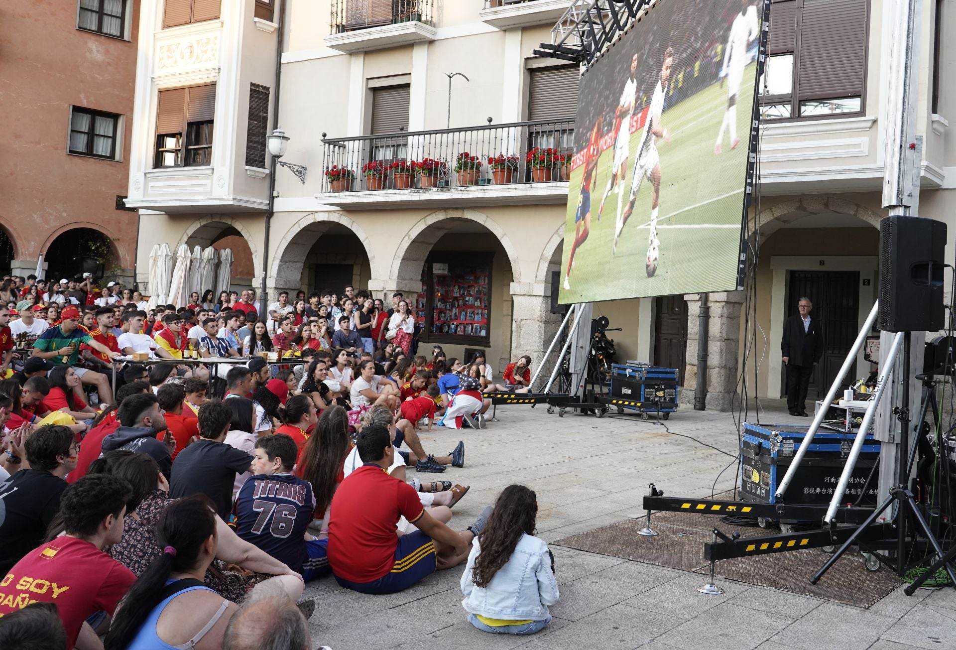 Ponferrada celebra la victoria de España en la Eurocopa.