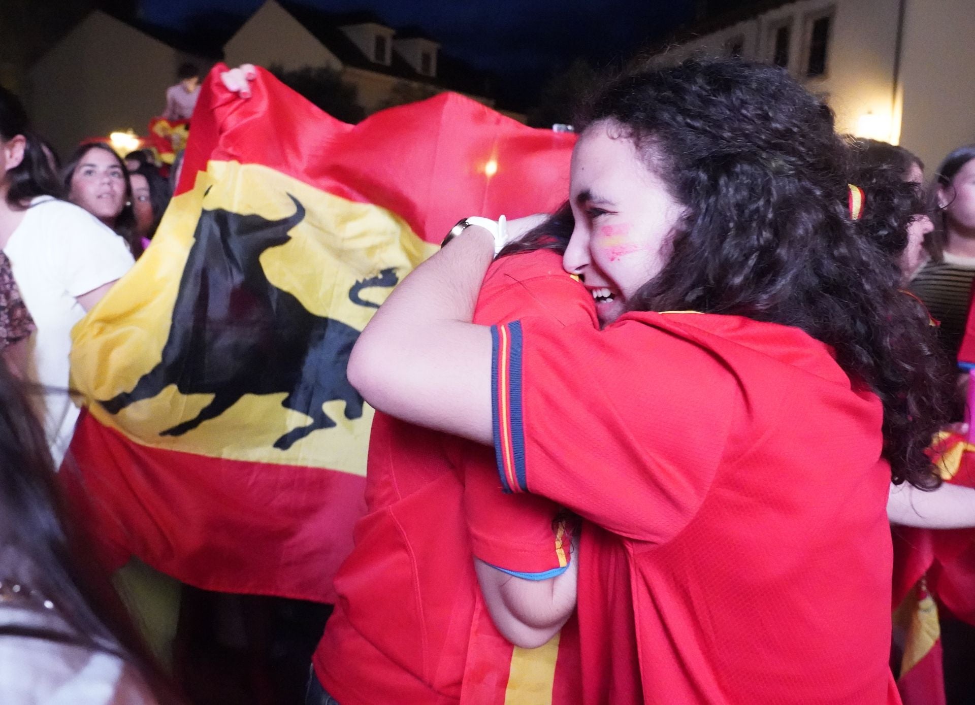 Ponferrada celebra la victoria de España en la Eurocopa.