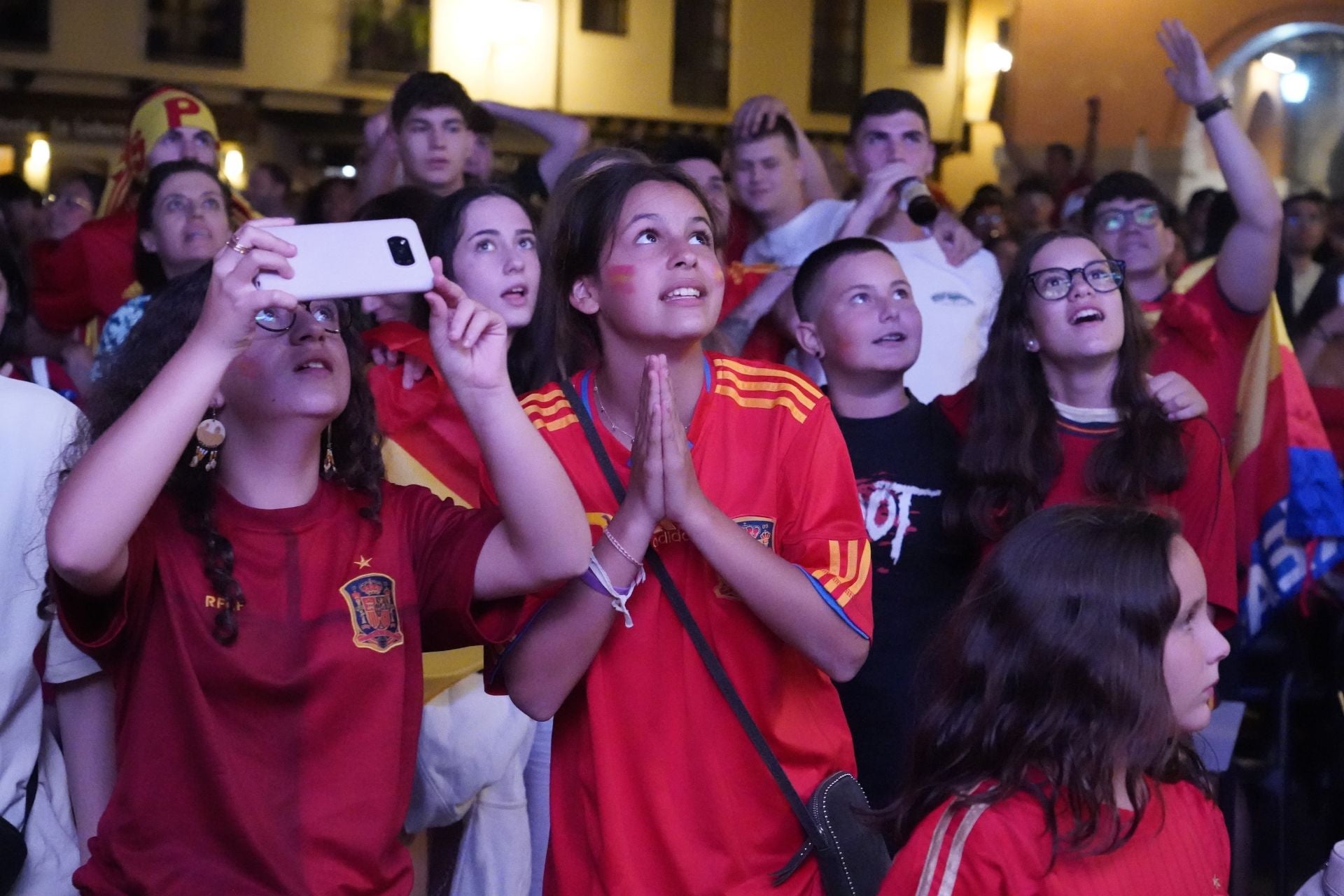 Ponferrada celebra la victoria de España en la Eurocopa.