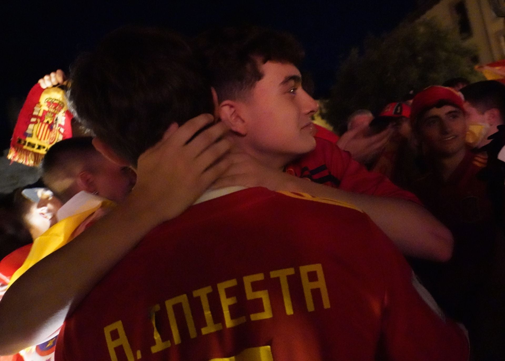 Ponferrada celebra la victoria de España en la Eurocopa.