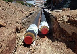 Tuberías de la red de calor.