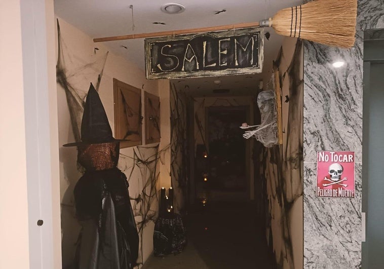 Halloween en un portal de Ponferrada