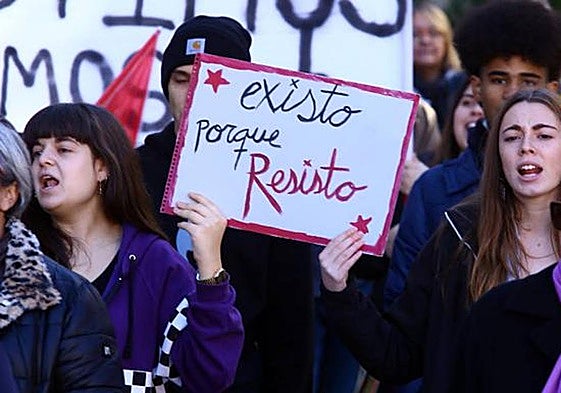Manifestación del Día de la Mujer en Ponferrada, en una imagen de archivo.