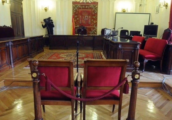 Imagen de la sala de la Audiencia Provincial de León.