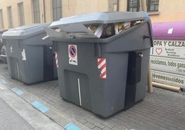 Imagen de un contenedor de basura en Ponferrada.