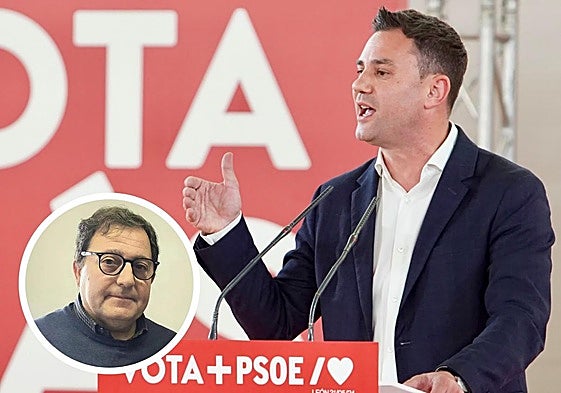 Javier Alfonso Cendón, secretario provincial del PSOE. En la imagen anexa, el exalcalde de Toral de los Vados, Pedro Fernández.