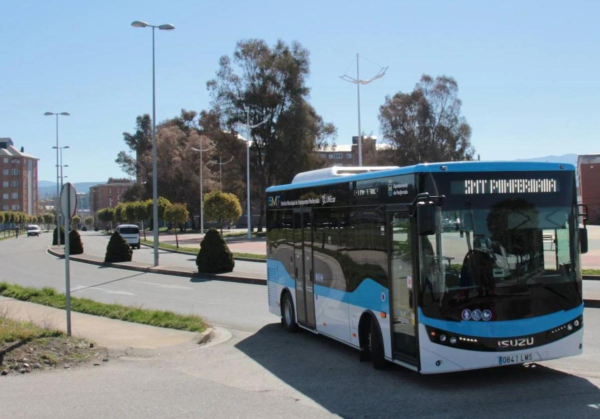 Autobús en Ponferrada.