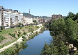 El río Sil a su paso por Ponferrada.