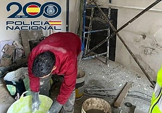 Imagen de una obra con trabajadores supuestamente explotados laboralmente.