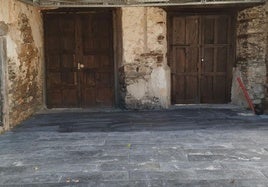 Suelo de pizarra instalado en la Casa Gil.