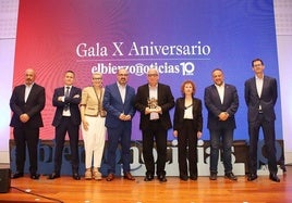 Imagen de la gala del X aniversario de Elbierzonoticias