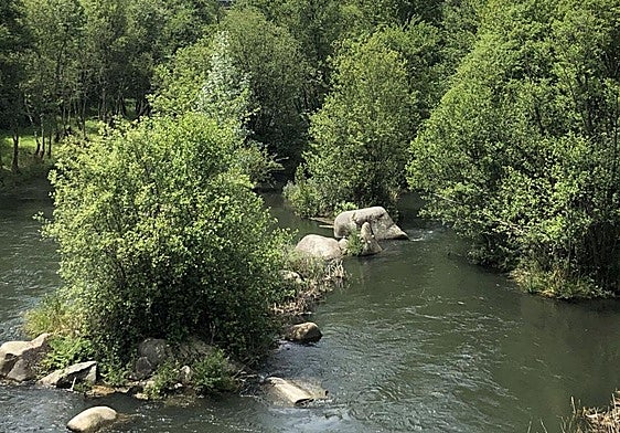 Imagen del río Sil a su paso por Ponferrada.