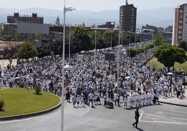 Imagen de la multitudinaria manifestación de OncoBierzo del pasado domingo.