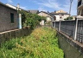 Imagen del estado de la reguera de los Cucos en Cacabelos.