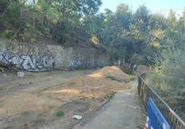 Imagen de la obra que se está llevando a cabo en la zona del río Sil en Ponferrada.