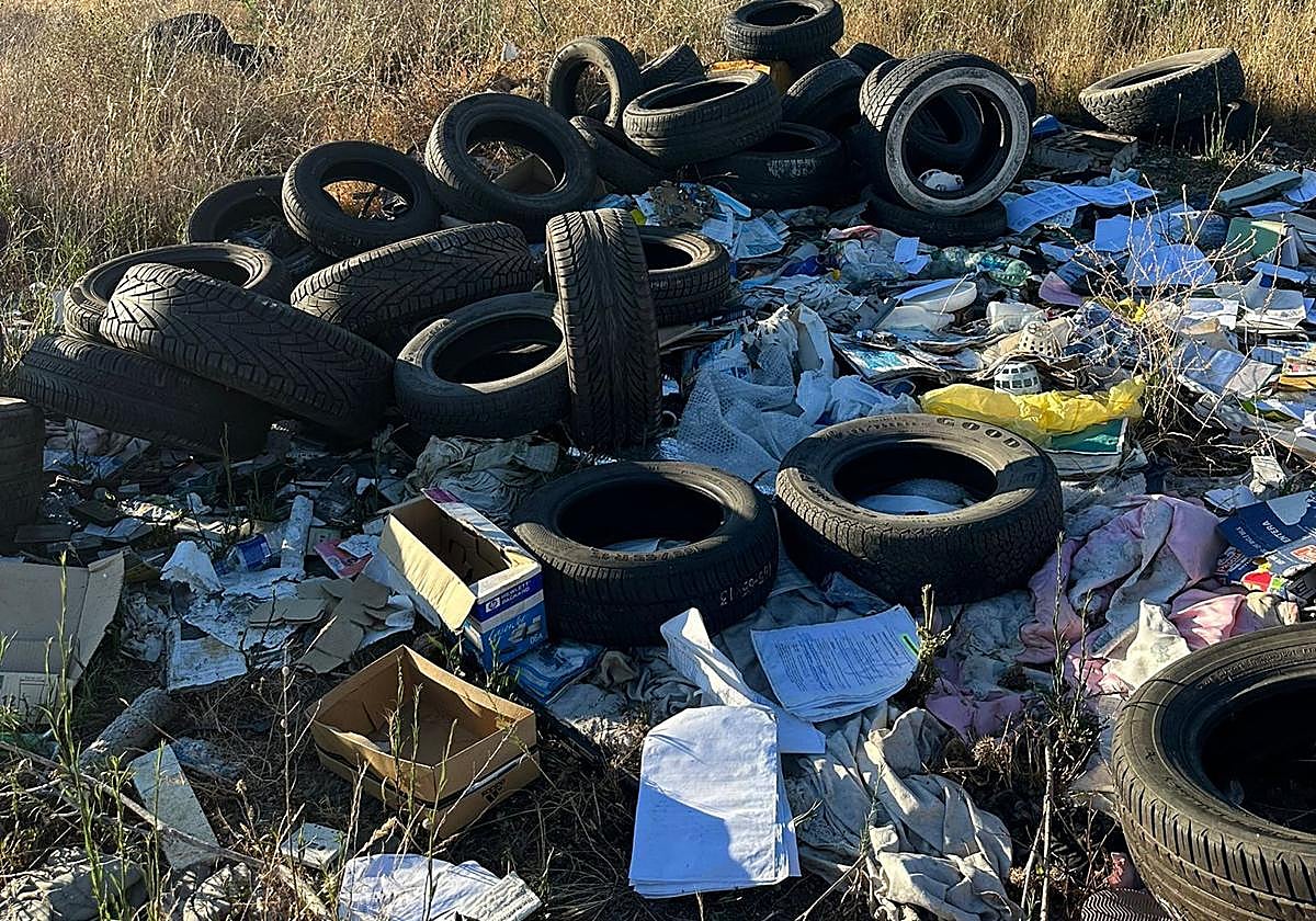 Vertido ilegal en el entorno del Cylog en Ponferrada.