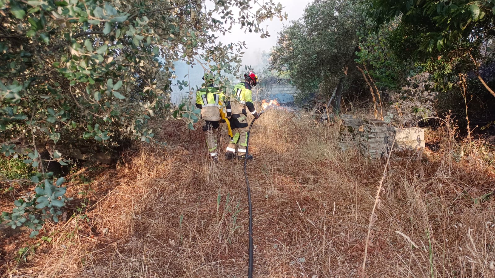 Las imágenes del incendio en Las Médulas