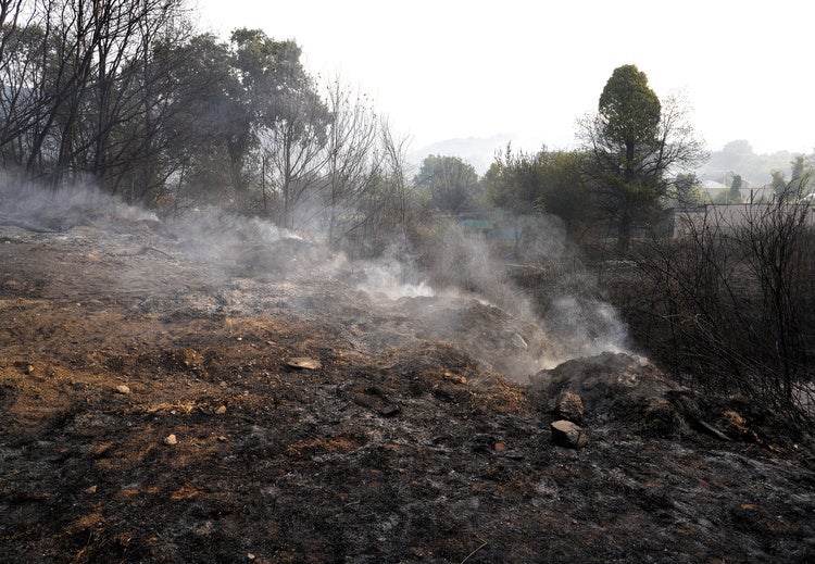 Incendio en Las Médulas.