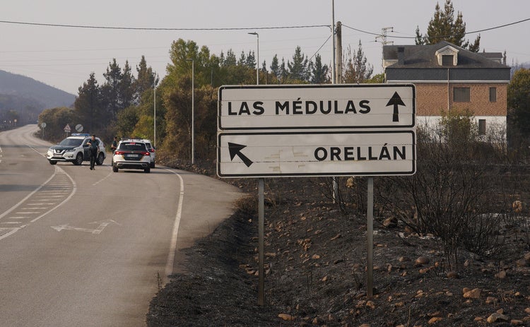 Incendio en Las Médulas.