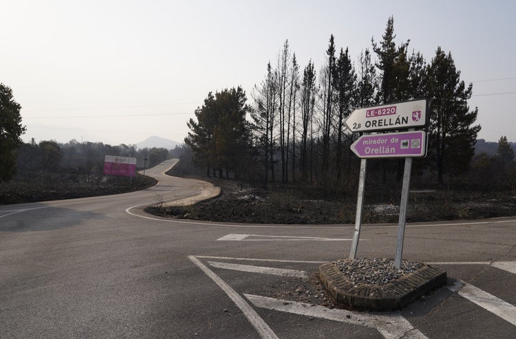 Incendio en Las Médulas.