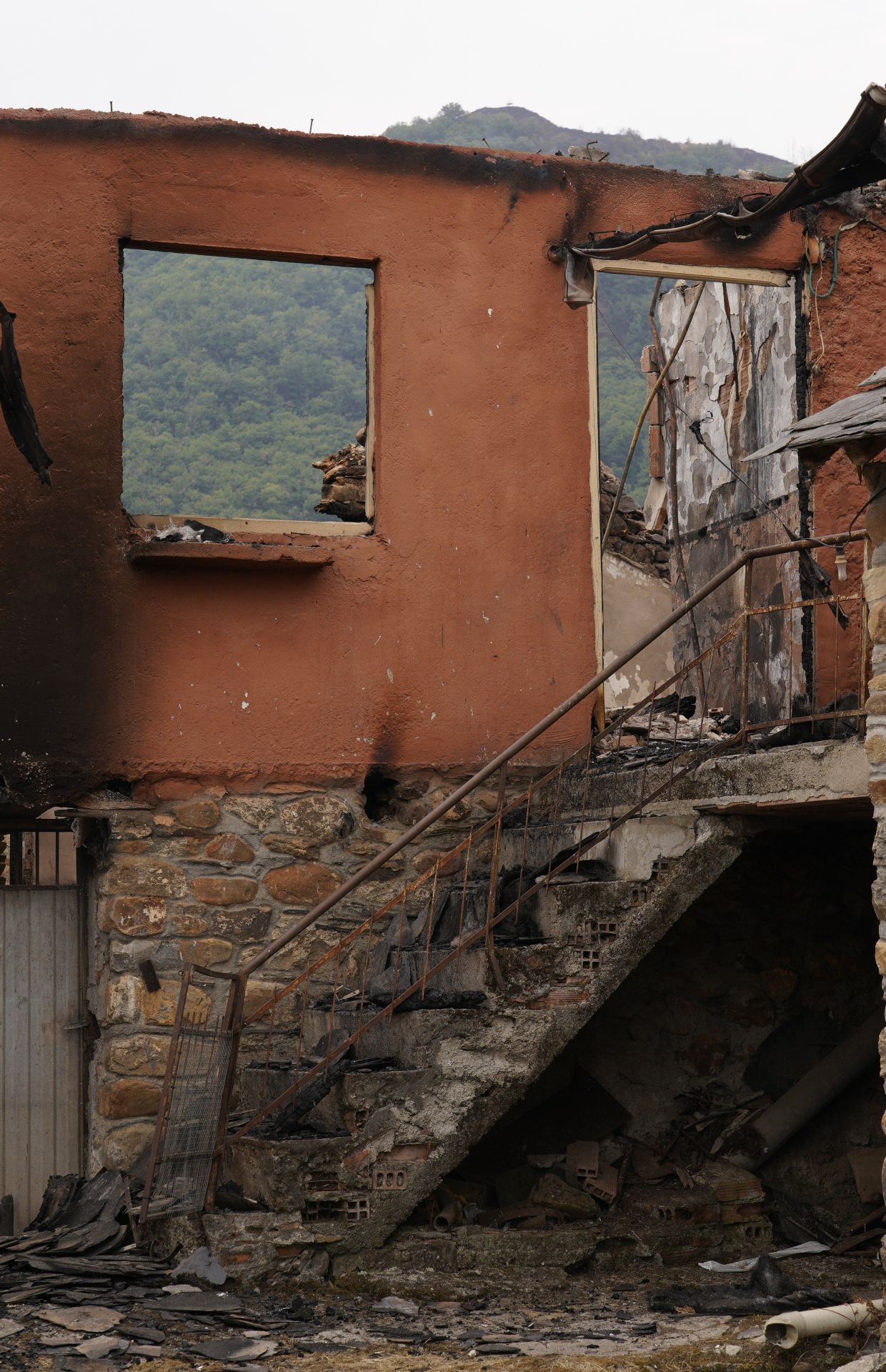 Incendio en Las Médulas.