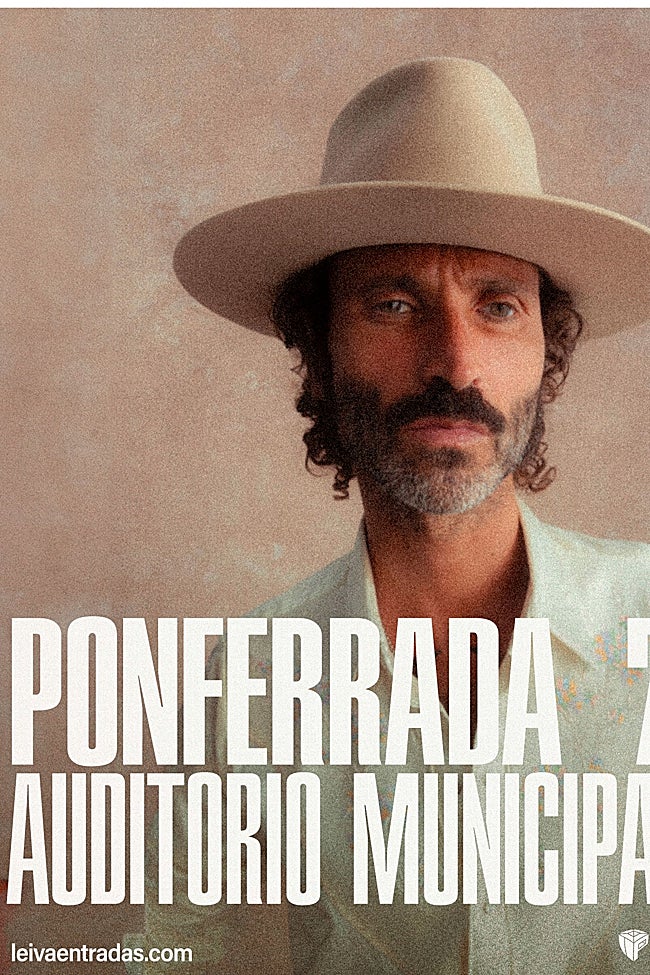 Cartel promocional concierto de Leiva en Ponferrada