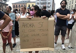 Protesta contra los incendios en Ponferrada.