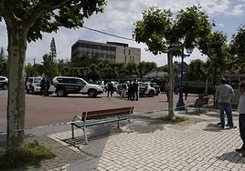 Imagen de la plaza Santa Bárbara de Bembibre el día del crimen.
