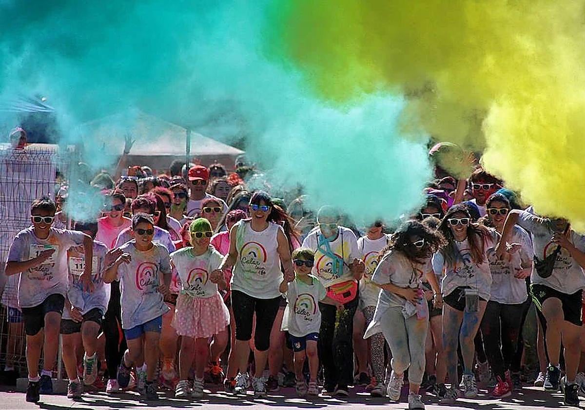 Imagen de archivo de una carrera de color.