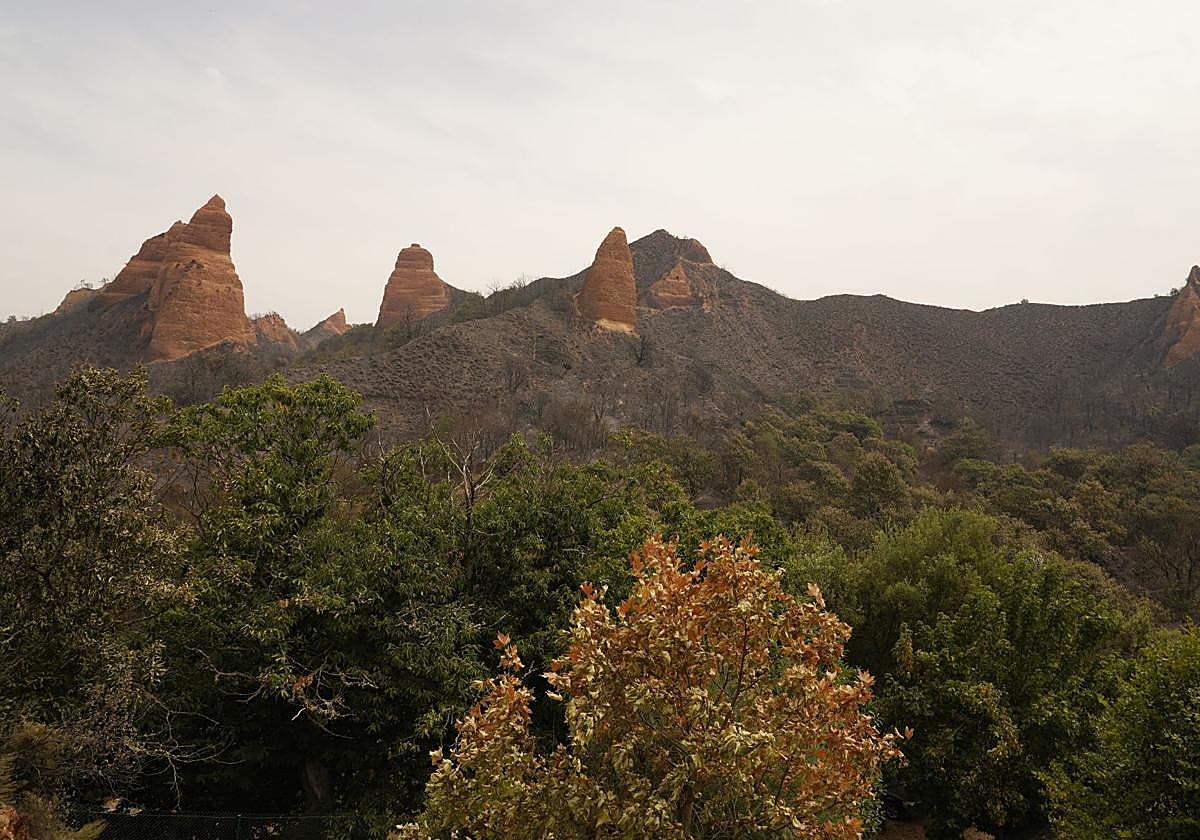 Imagen de Las Médulas tras el incendio.