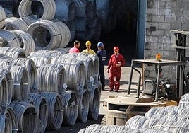Imagen de archivo de la Planta de Aceros Roldán en el polígono industrial de Santo Tomás de las Ollas en Ponferrada.