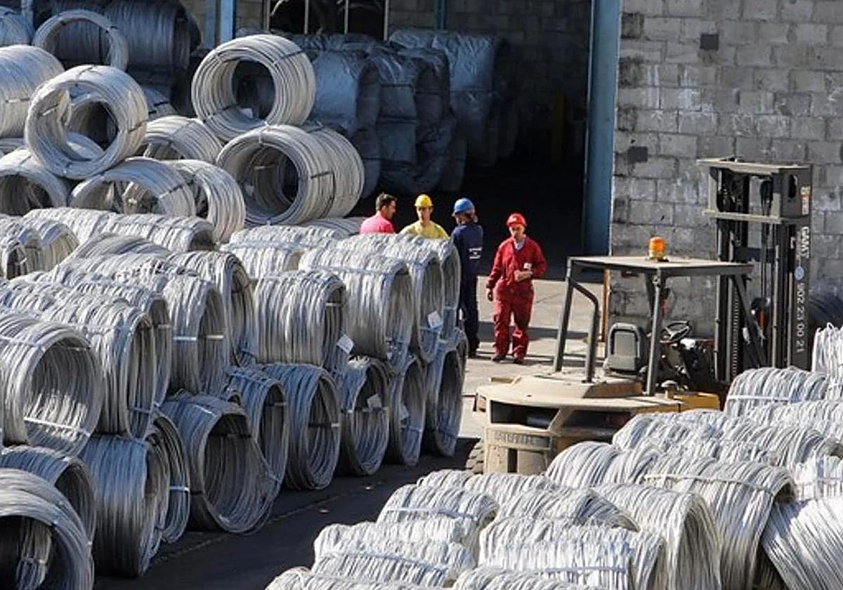 Imagen de archivo de la Planta de Aceros Roldán en el polígono industrial de Santo Tomás de las Ollas en Ponferrada.