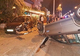 Imagen del accidente en la avenida de Galicia.