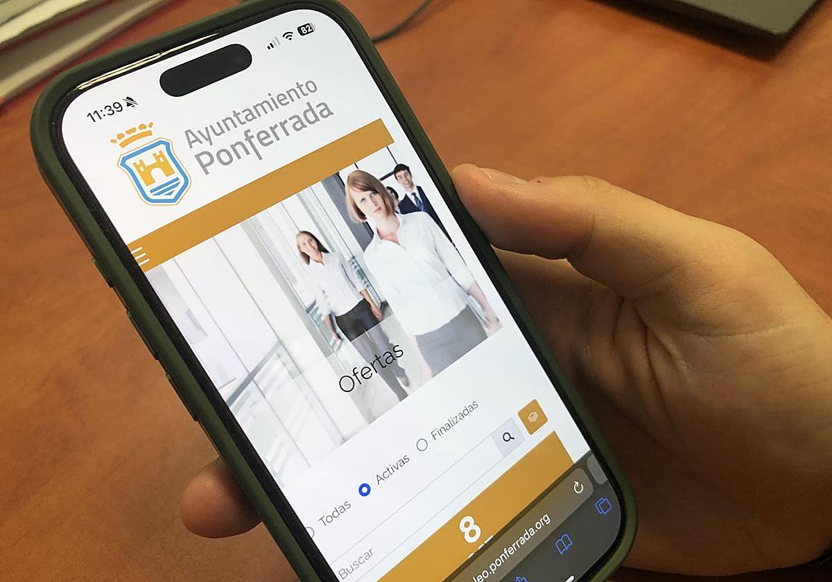 Imagen de la aplicación móvil 'Empleo Ponferrada'.