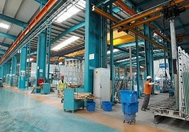 Planta de Tvitec en el polígono del Bayo de Cubillos del Sil.