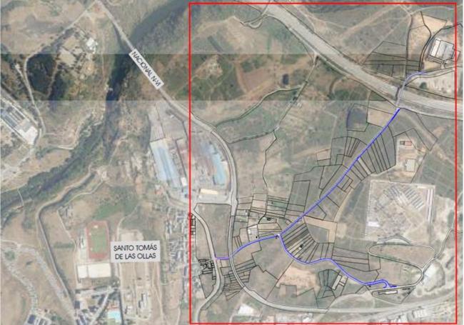 Plano de las obras del polígono de La Llanada