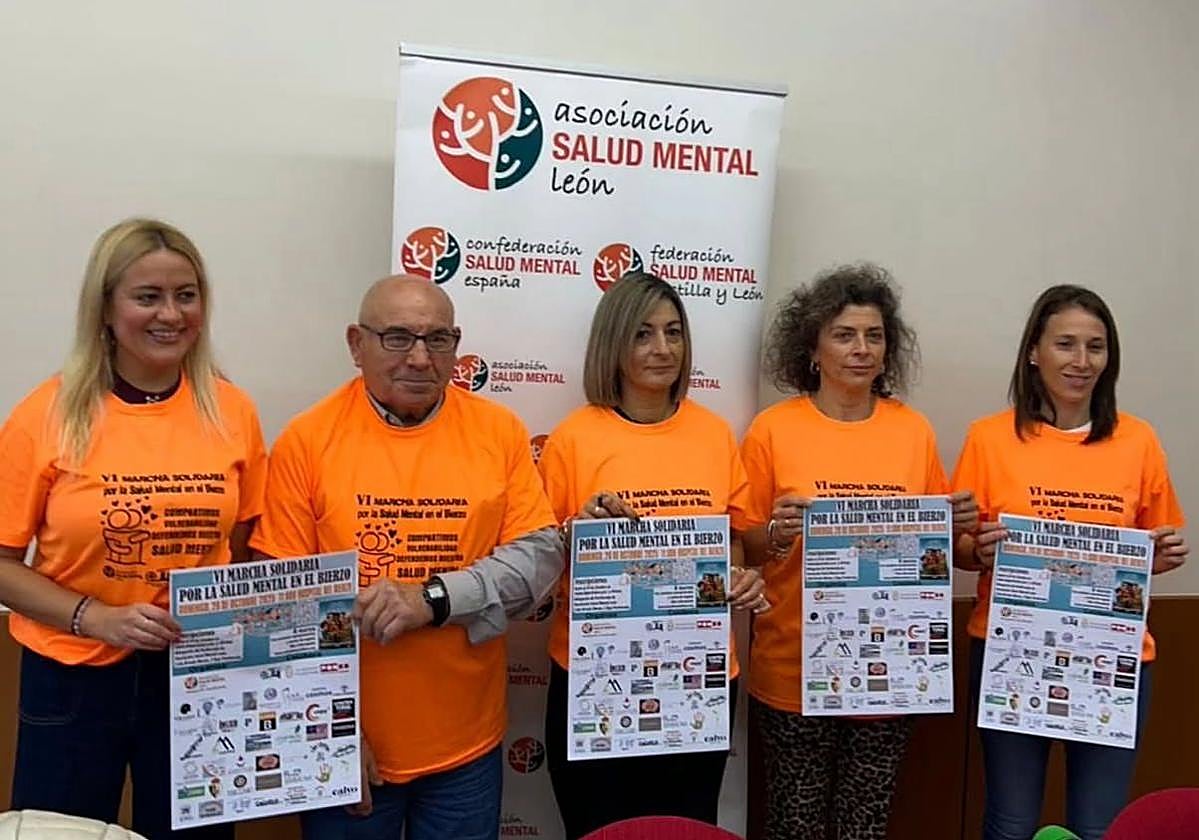 Imagen de la presentación de la VI edición de marcha por la salud mental en Ponferrada.
