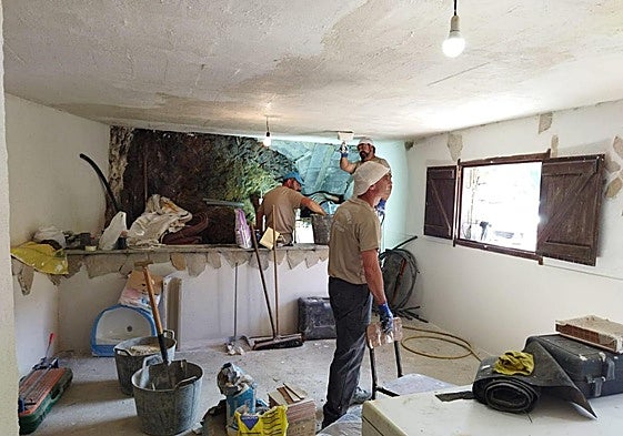 Imagen de la finalización de las obras de adeucación del local de la Junta Vecinal de Montes de Valdueza.